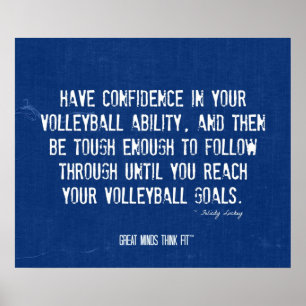 Affiche 017 de volleyball - couleurs de denim