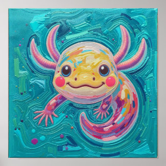 Affiche 12" x 12" Axolotl