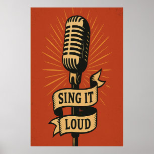 Affiche 13, Chante-le fort, Vintage