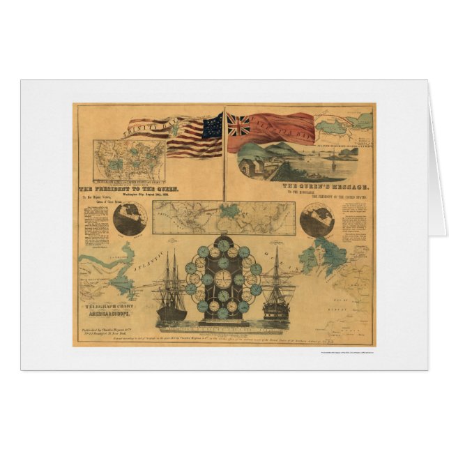 Affiche 1858 de diagramme de télégraphe (Devant horizontal)