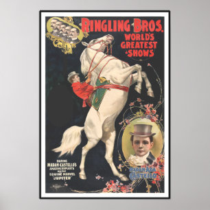 AFFICHE 1899 de CIRQUE de Ringling Bros