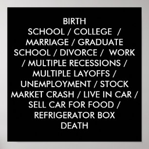 AFFICHE #1 DE RÉCESSION : La liste de la vie