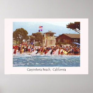 Affiche 2008 de plage de Carpinteria