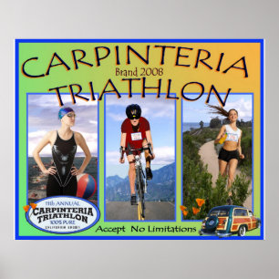 Affiche 2008 de triathlon de Carpinteria