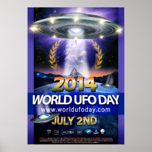 Affiche 2014 de jour d'UFO du monde