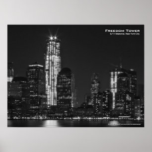 Affiche 24x18 de la tour 911 NYC de liberté