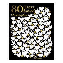 Affiche 80e anniversaire - 80 ans aimé