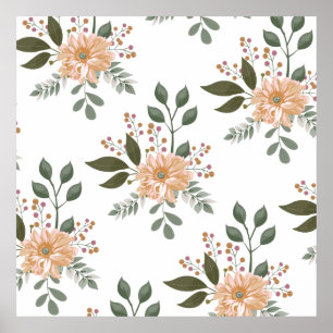 Affiche à motif floral