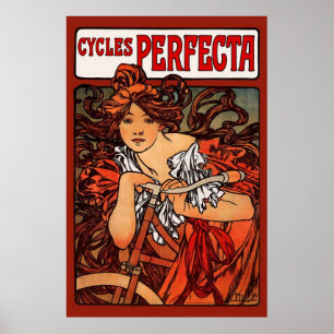 Affiche à vélo Mucha Art Nouveau Cycles