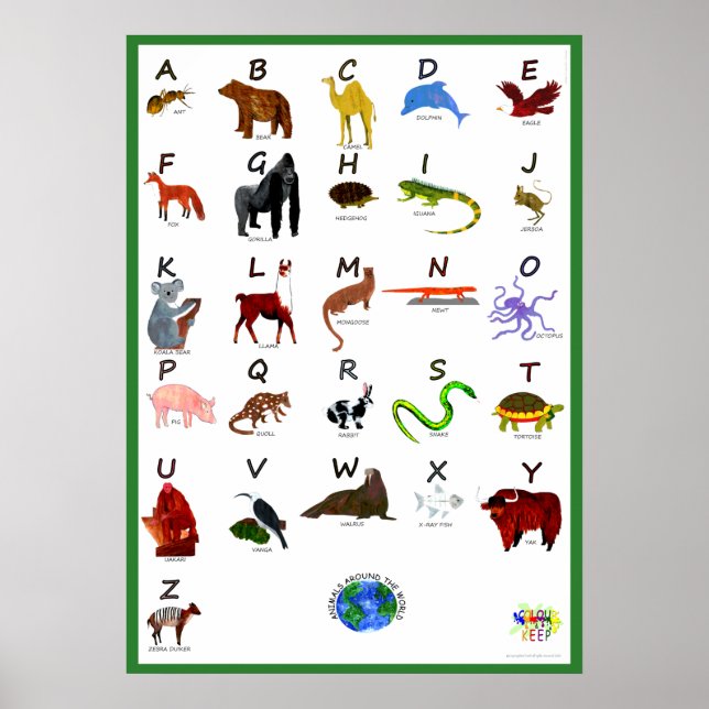 AFFICHE ABC DES ANIMAUX DU MONDE (Devant)