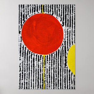 Affiche abstraite d'art moderne avec une grande