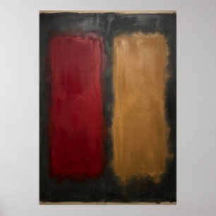 Affiche abstraite de champ de couleur Rouge insp
