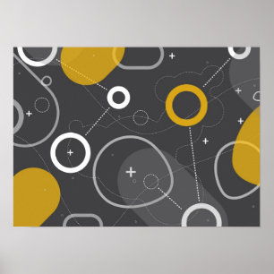 Affiche Abstraite de la course spatiale