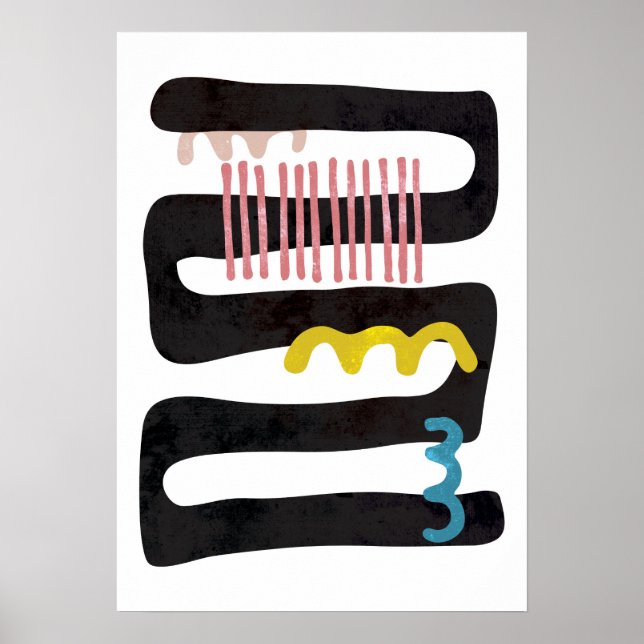 Affiche abstraite de l'art contemporain (Devant)