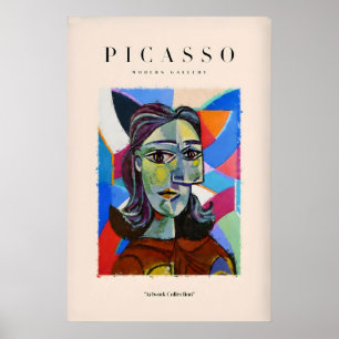 Affiche Abstraite Fragmentée Portrait de Femme de