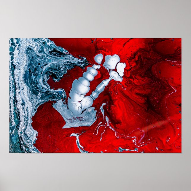 Affiche abstraite Mars (Devant)