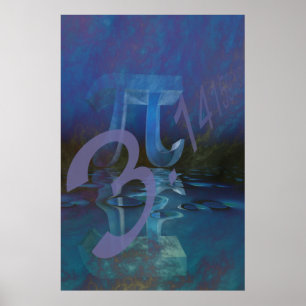 Affiche abstraite Pi