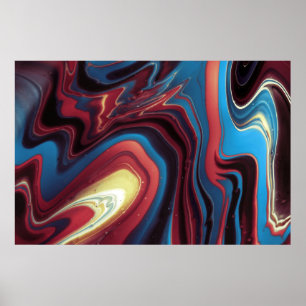 Affiche Abstraite unique couleur Cool