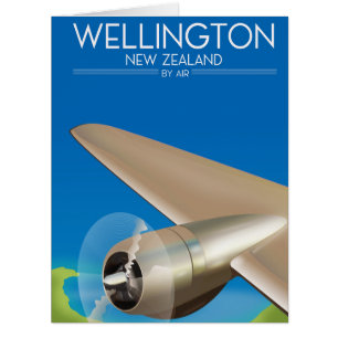 Affiche aérienne de Wellington Nouvelle-Zélande