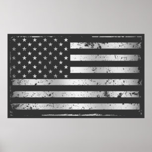 Affiche affligée du drapeau américain II