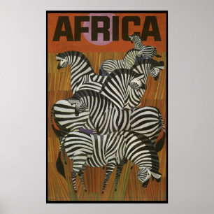 affiche Afrique de voyage