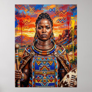 Affiche afrocentrique d'art africain