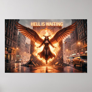 Affiche Ailes infernales dans ruine sous la pluie