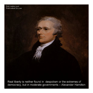 Affiche Alexander Hamilton "Real Liberty"