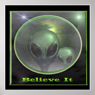 Affiche alien grise