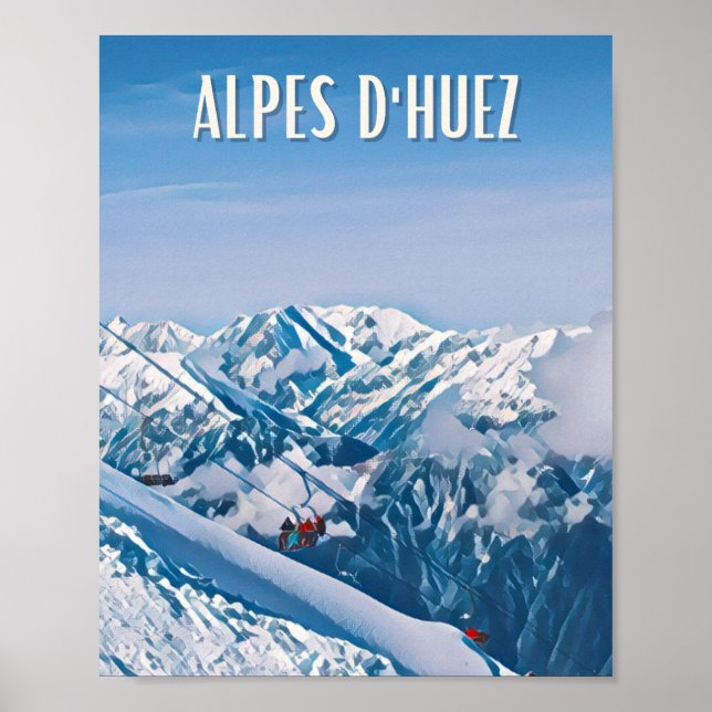 Affiche Alpe d'Huez Station de ski  Poster (Front)
