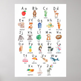 Affiche Alphabet ABC pour Enfants