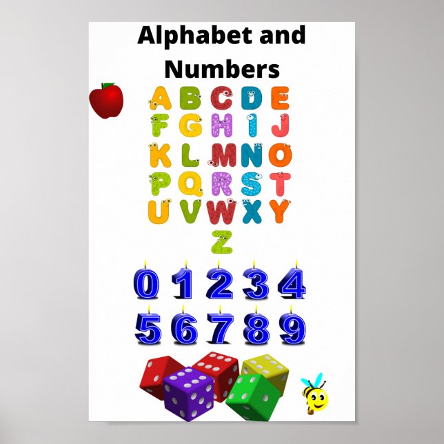 Affiche Alphabet et numéros (Devant)