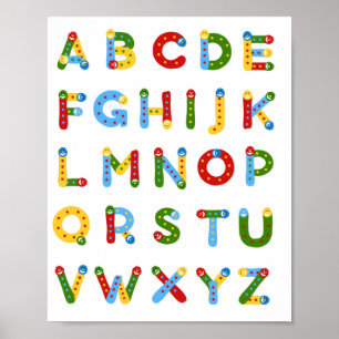 Affiche alphabet mignon