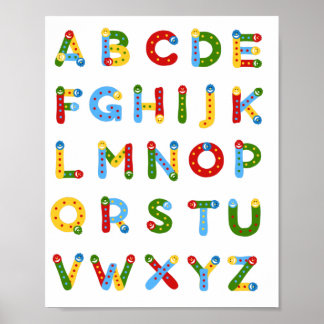Affiche alphabet mignon