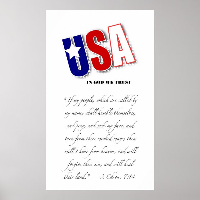 Affiche américaine avec "In God We Trust" (Devant)