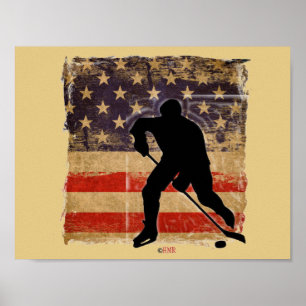 Affiche américaine de fierté d'hockey