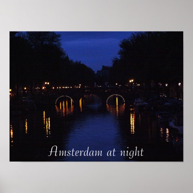 Affiche "Amsterdam de nuit" (Devant)