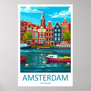 Affiche Amsterdam Ski National Voyage 2Vintage Par