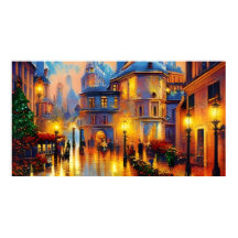 Affiche ancienne colorée d'art de vacances vintage