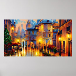 Affiche ancienne colorée d'art de vacances vintage