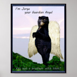 Affiche andine d'ange gardien d'ours