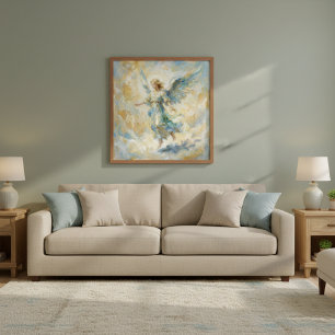 Affiche Ange Céleste Aquarelle