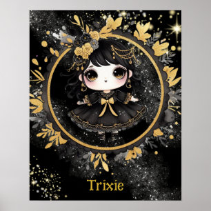 AFFICHE   Anime Girls Goth Cute Custom Kawaii