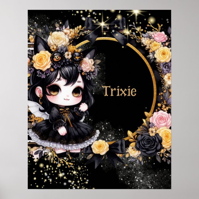 AFFICHE | Anime Girls Goth Cute Custom Kawaii (Devant)