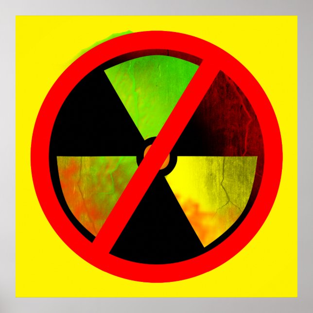 Affiche anti-nucléaire Radioactive No Nukes (Devant)