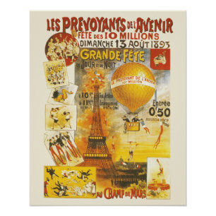 Affiche Antique de la Grande Fête Foire de Paris