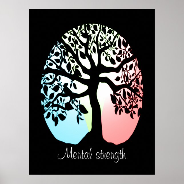 Affiche Arbre de vie Force mentale (Devant)