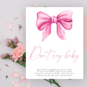 Affiche Arc-en-ciel rose - N'dites pas bébé