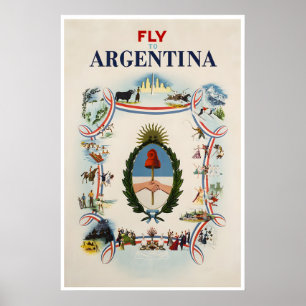 Affiche Argentine Art de voyage Impression argenti