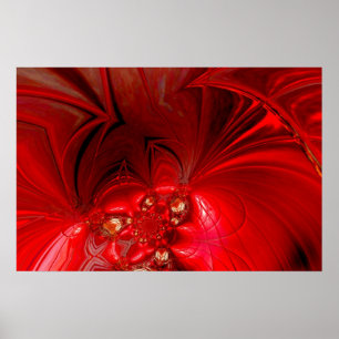 Affiche Art Abstrait Rouge Étape 3